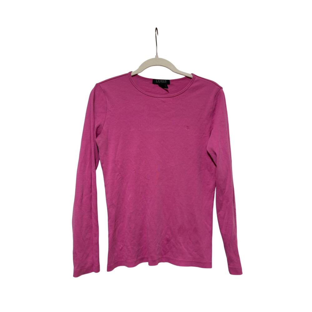 Lauren Ralph Lauren Pink Long Sleeve Top M - Picture 2 of 7